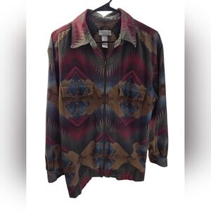Jones New York Men's Multicolor Geometric Shirt Jacket